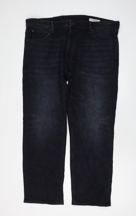 Womens UK Size 40 in Marks and Spencer Regular Fit Straight Black Jeans