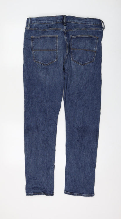 Womens UK Size 32 in Marks and Spencer Regular Fit Straight Blue Jeans