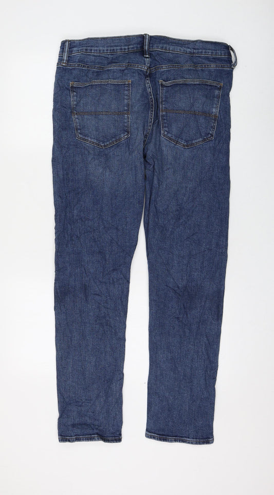 Womens UK Size 32 in Marks and Spencer Regular Fit Straight Blue Jeans
