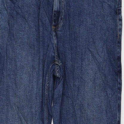 Womens UK Size 32 in Marks and Spencer Regular Fit Straight Blue Jeans