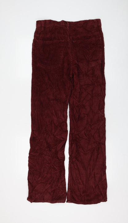Womens UK Size 32 in Moto Regular Fit  Red Trousers