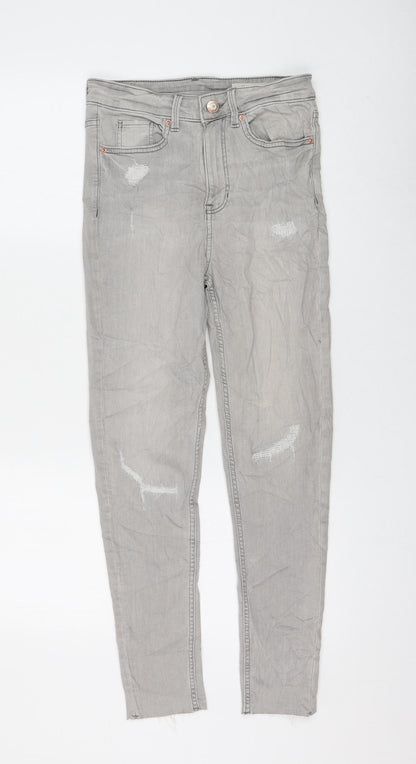 Womens UK Size 8 Marks and Spencer Regular Fit Skinny Grey Jeans
