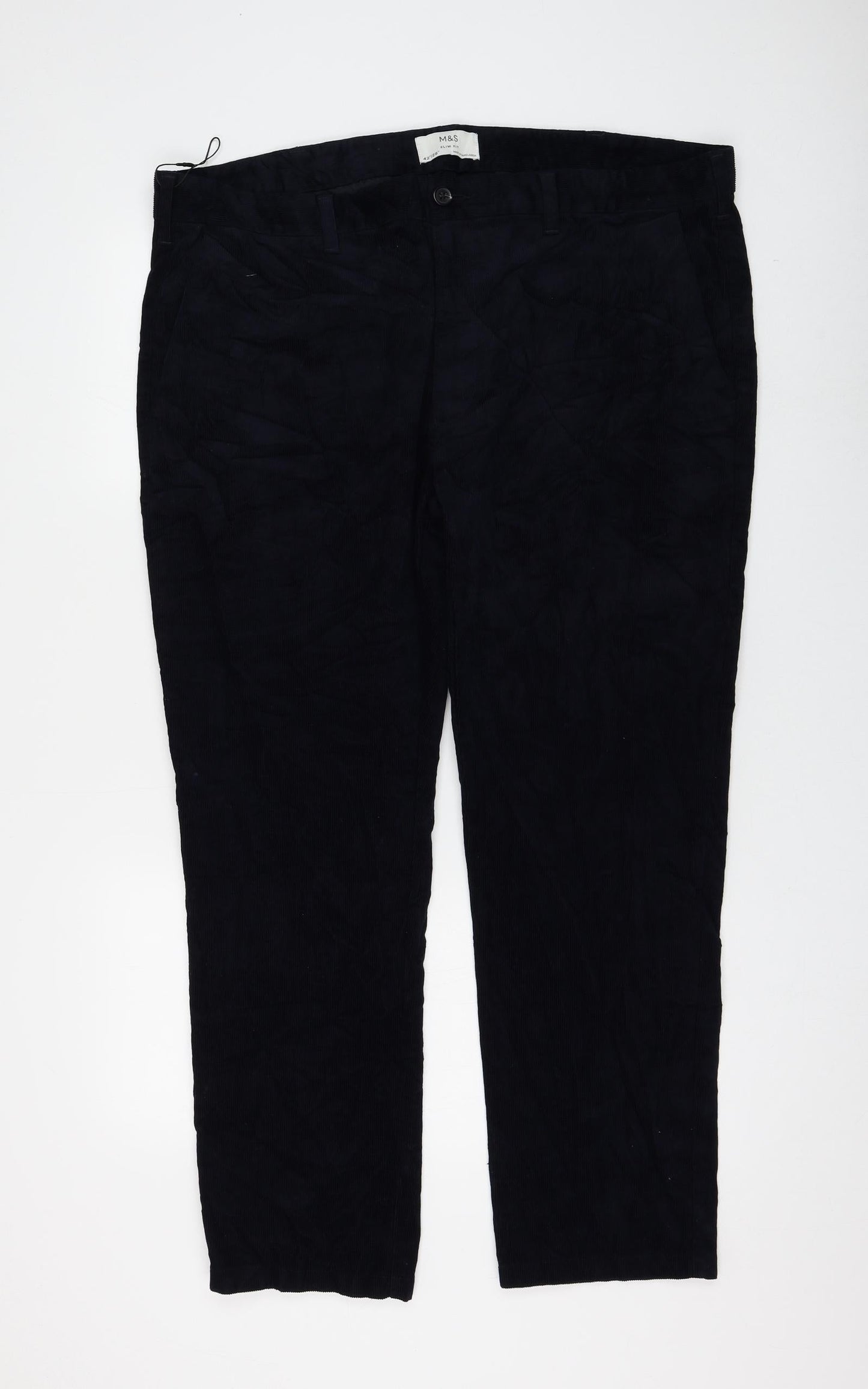 Womens UK Size 42 in Marks and Spencer Regular Fit  Blue Trousers