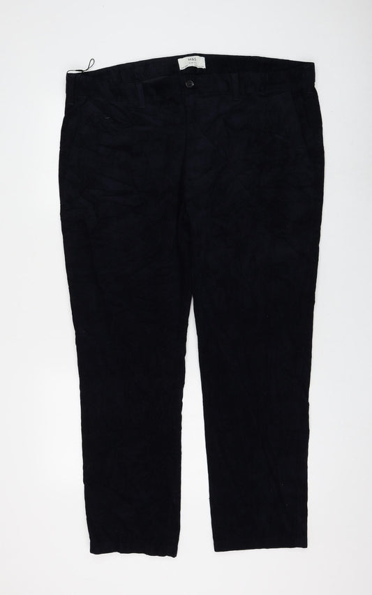 Womens UK Size 42 in Marks and Spencer Regular Fit  Blue Trousers