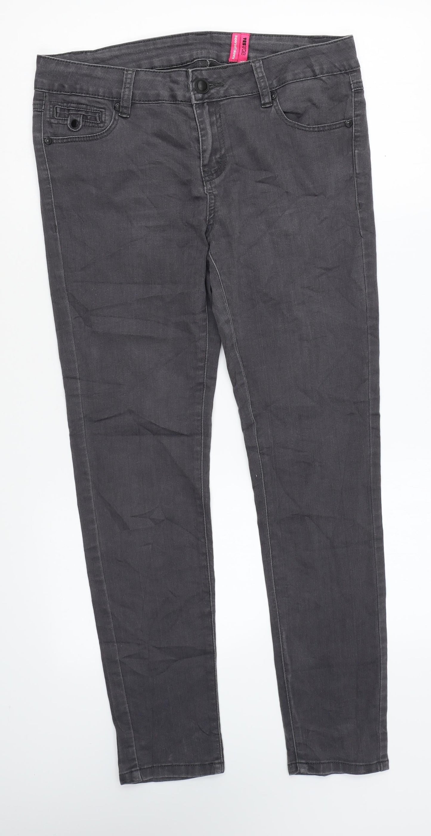 Womens UK Size 12 Yes Yes Regular Fit Skinny Grey Jeans