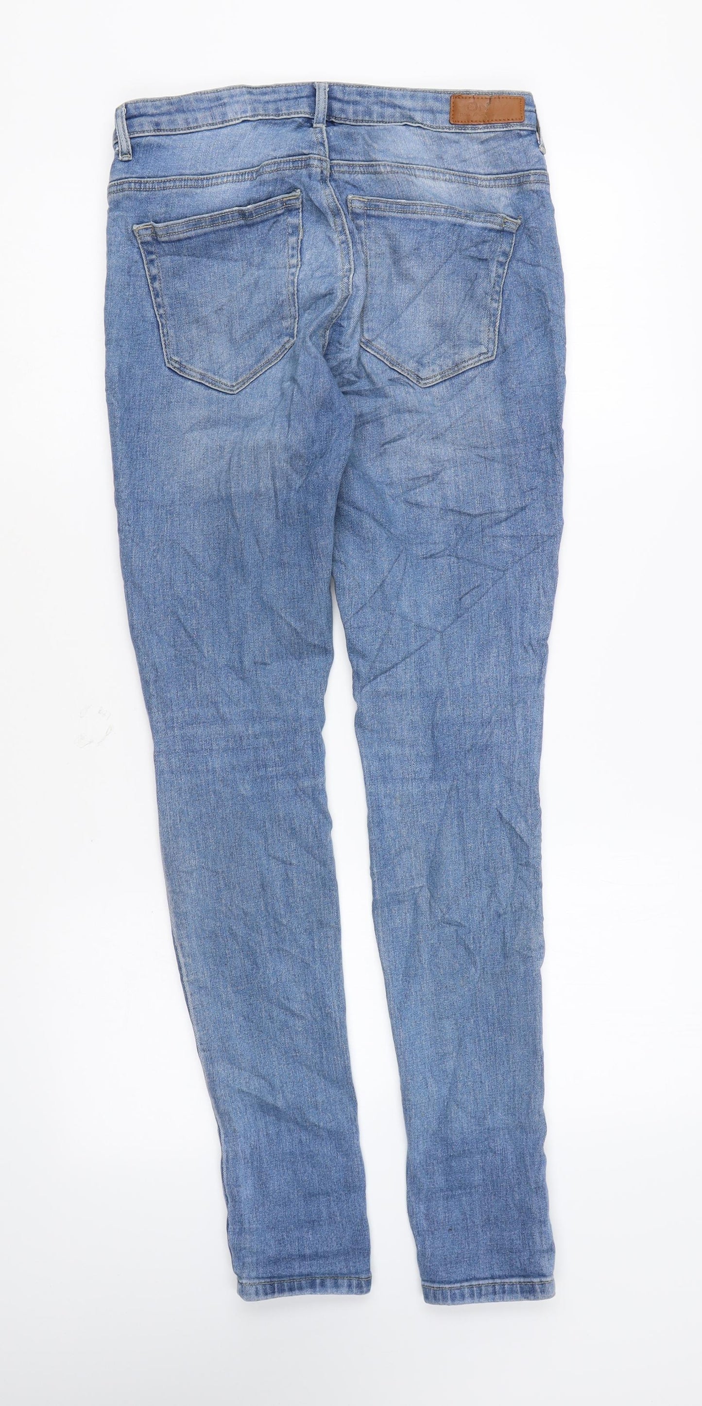 Only Womens Blue Cotton Skinny Jeans Size S L30 in Regular Zip