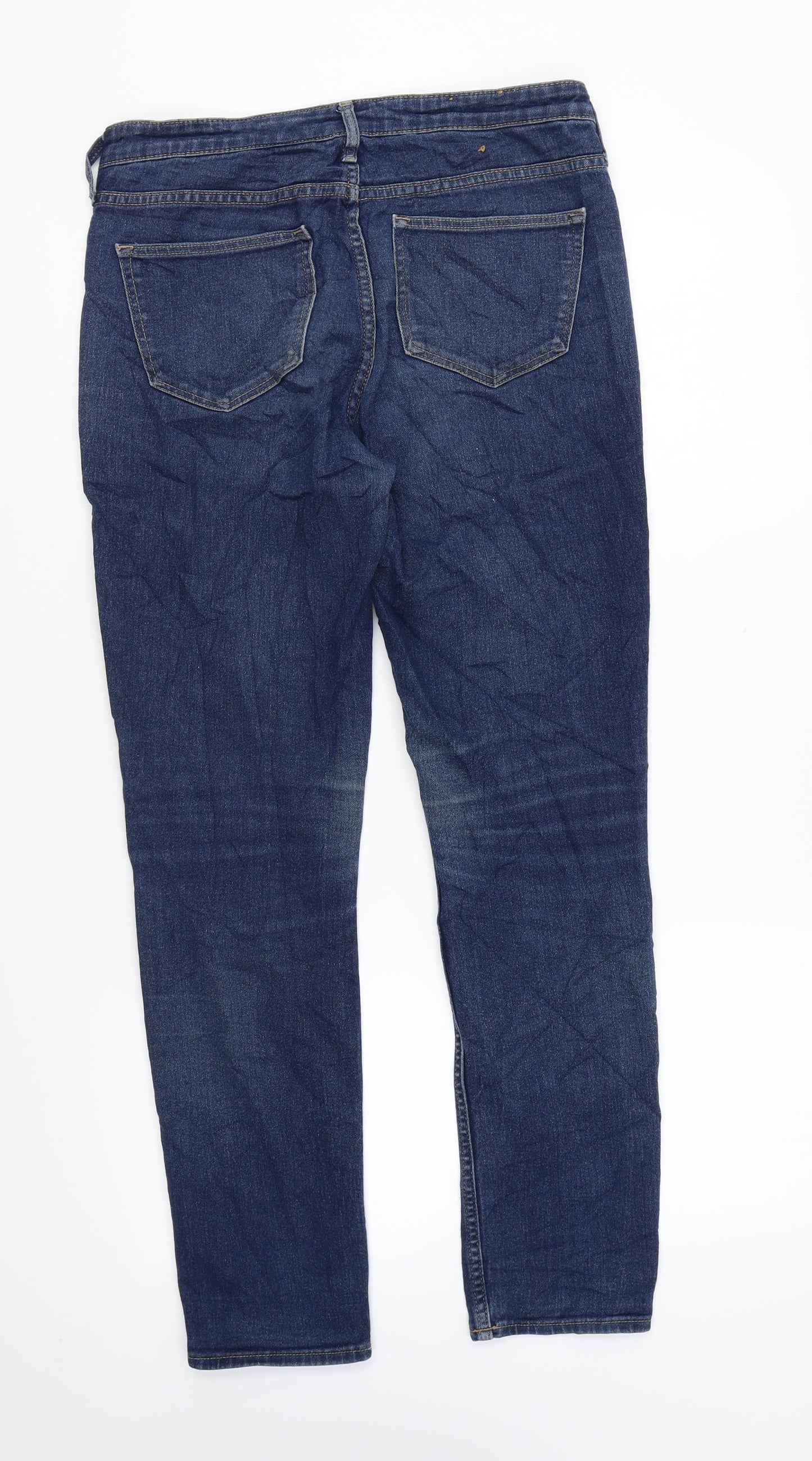 Womens UK Size 27 in H&M Regular Fit Skinny Blue Jeans