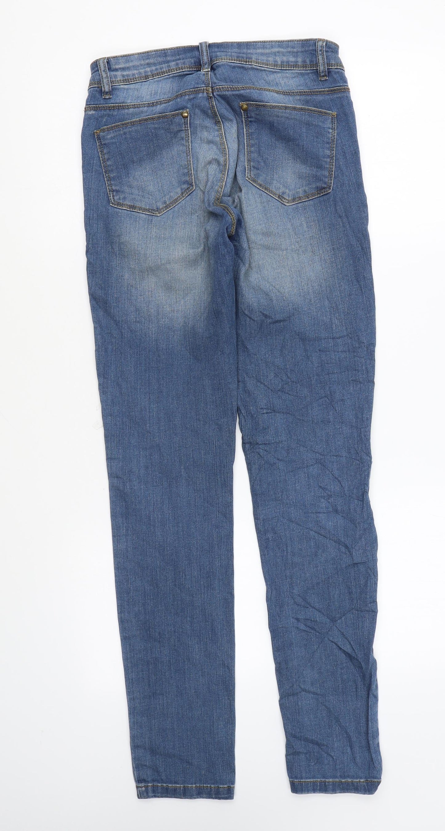 Nuon Womens Blue Cotton Skinny Jeans Size 6 L29 in Regular Zip