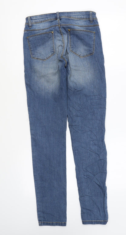 Nuon Womens Blue Cotton Skinny Jeans Size 6 L29 in Regular Zip