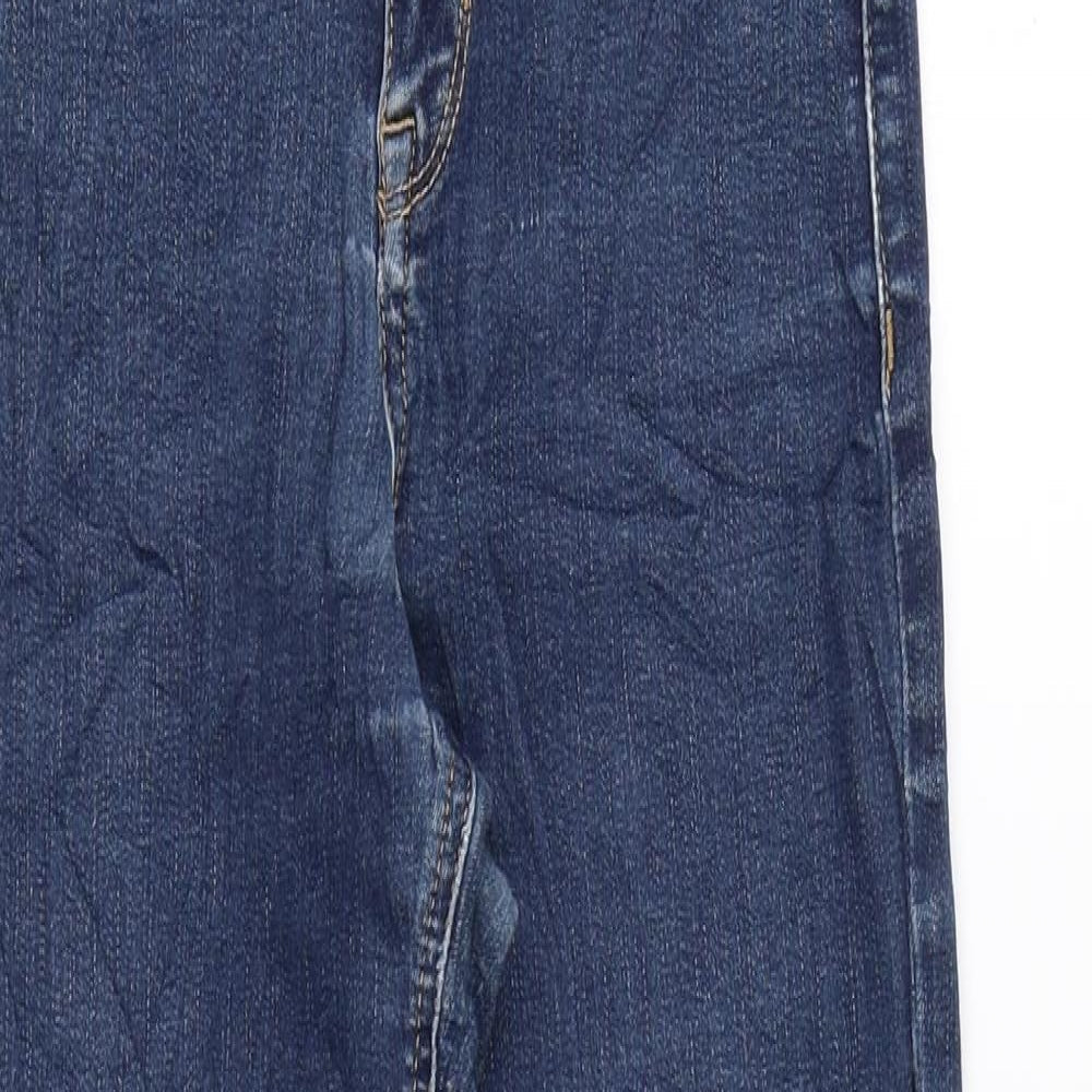 Autograph Womens Blue Cotton Skinny Jeans Size 10 L23 in Regular Zip