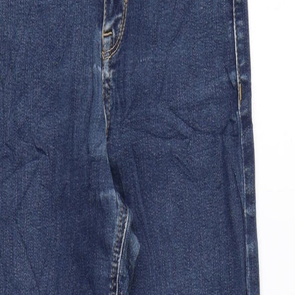 Autograph Womens Blue Cotton Skinny Jeans Size 10 L23 in Regular Zip