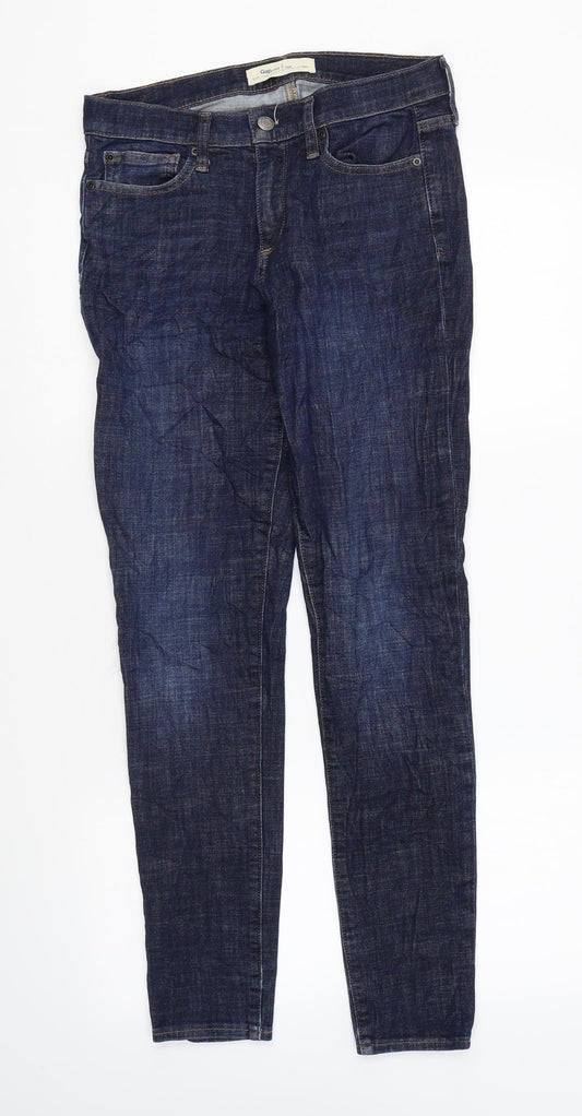 Gap Womens Blue Cotton Skinny Jeans Size 28 in L29 in Regular Zip