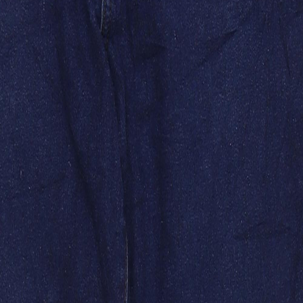 Denim & Co. Womens Blue Cotton Skinny Jeans Size 10 L26 in Regular Zip