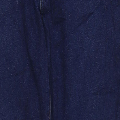 Denim & Co. Womens Blue Cotton Skinny Jeans Size 10 L26 in Regular Zip