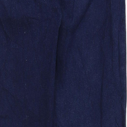 Denim & Co. Womens Blue Cotton Skinny Jeans Size 10 L26 in Regular Zip