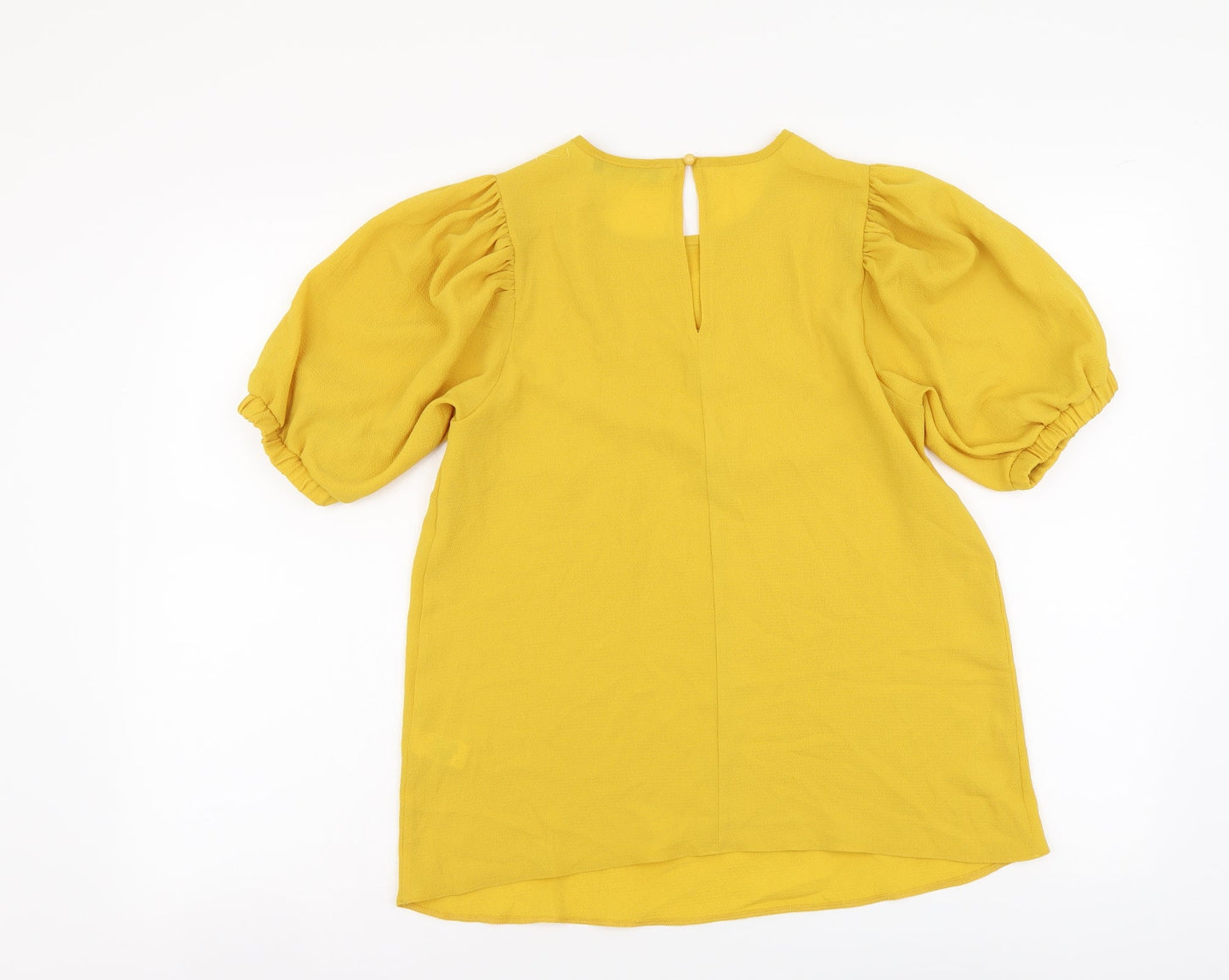 Womens UK Size 6 Selected Yellow Basic Blouse