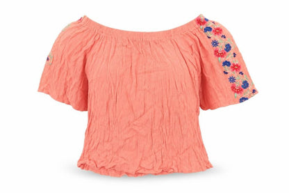 Womens UK Size 10 Atmosphere Orange Basic Blouse