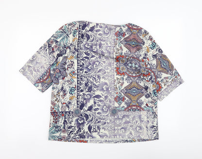 Womens UK Size 12 NEXT Multicoloured Basic Blouse