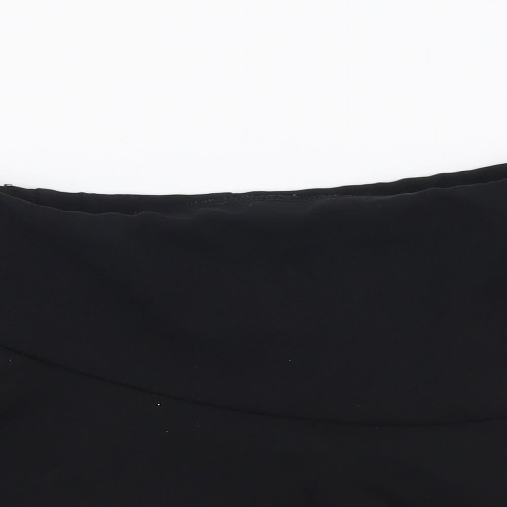 New Look Womens Black Polyester Cut-Off Shorts Size 6 L3 in Regular Drawstring