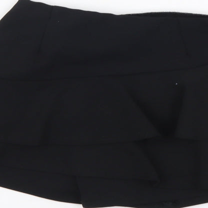 New Look Womens Black Polyester Cut-Off Shorts Size 6 L3 in Regular Drawstring