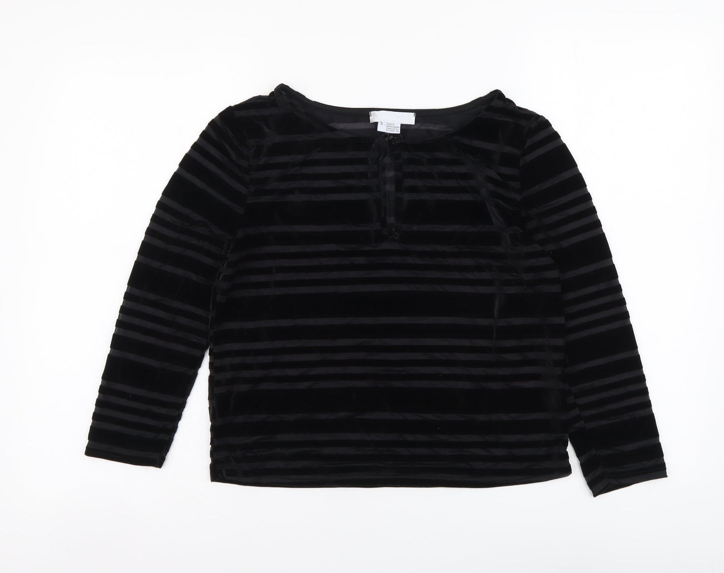 Womens UK Size S Cooperative Black Basic Blouse
