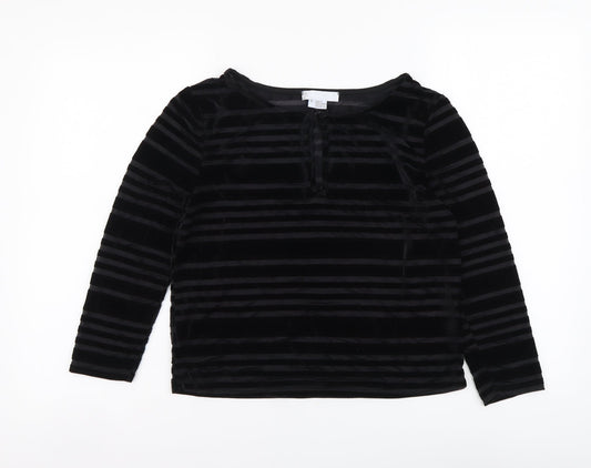 Womens UK Size S Cooperative Black Basic Blouse