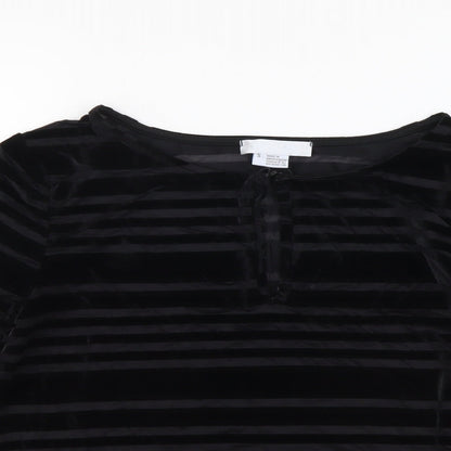 Womens UK Size S Cooperative Black Basic Blouse