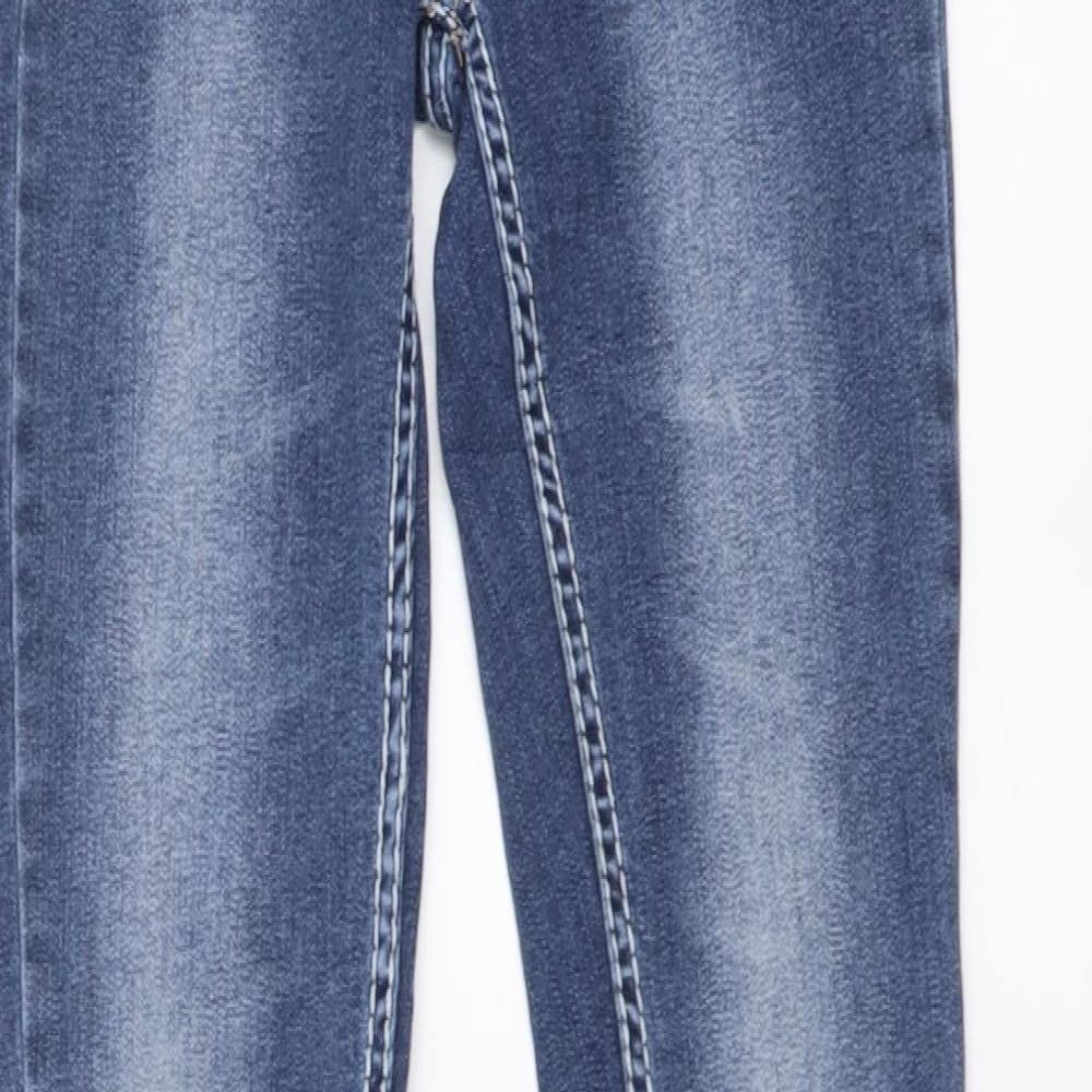 Amco Denim Womens Blue Cotton Skinny Jeans Size 8 L29 in Regular Button