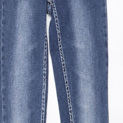 Amco Denim Womens Blue Cotton Skinny Jeans Size 8 L29 in Regular Button