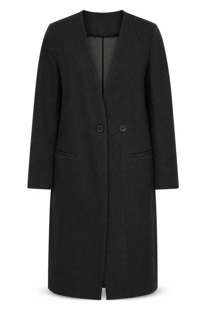WULI : LUU Womens Grey Overcoat Blazer Size 8 Button