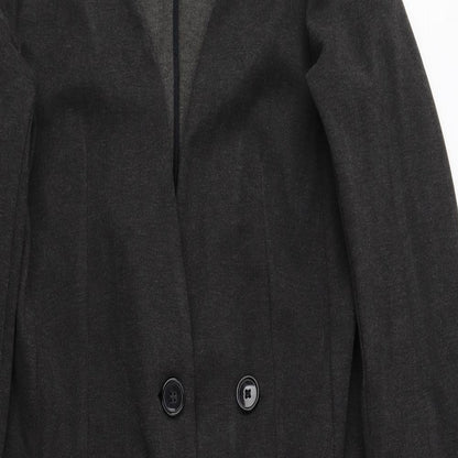 WULI : LUU Womens Grey Overcoat Blazer Size 8 Button