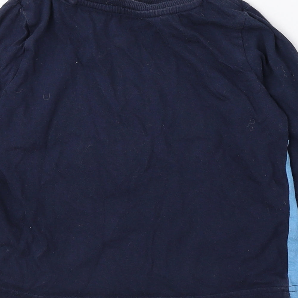 F&F Blue Cotton Pullover T-Shirt Size 18-24 Months Round Neck Pullover - WWF Penguin