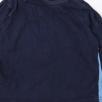F&F Blue Cotton Pullover T-Shirt Size 18-24 Months Round Neck Pullover - WWF Penguin