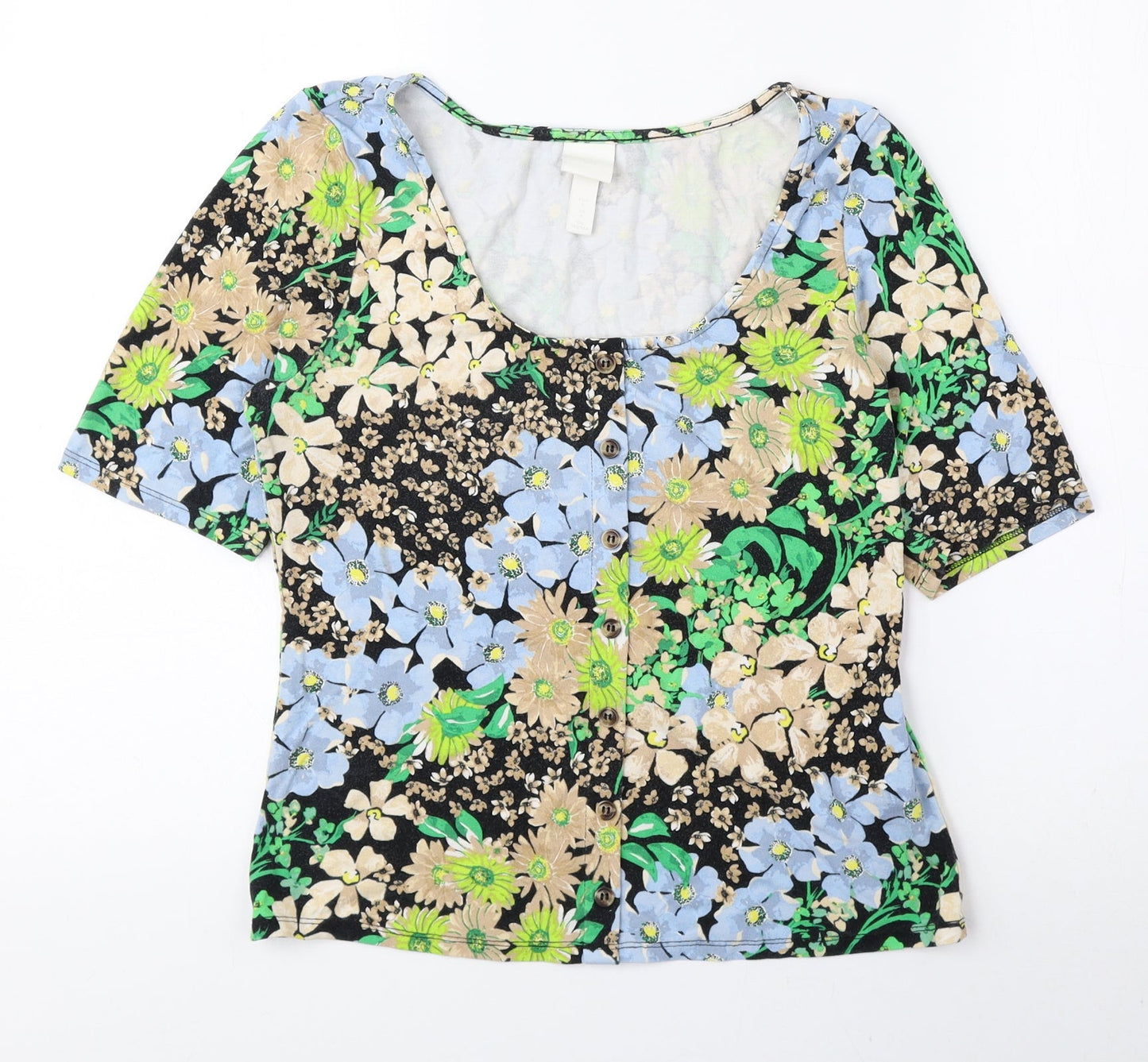 Womens UK Size S H&M Multicoloured Basic Blouse