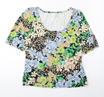 Womens UK Size S H&M Multicoloured Basic Blouse