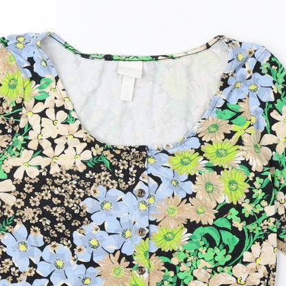 Womens UK Size S H&M Multicoloured Basic Blouse