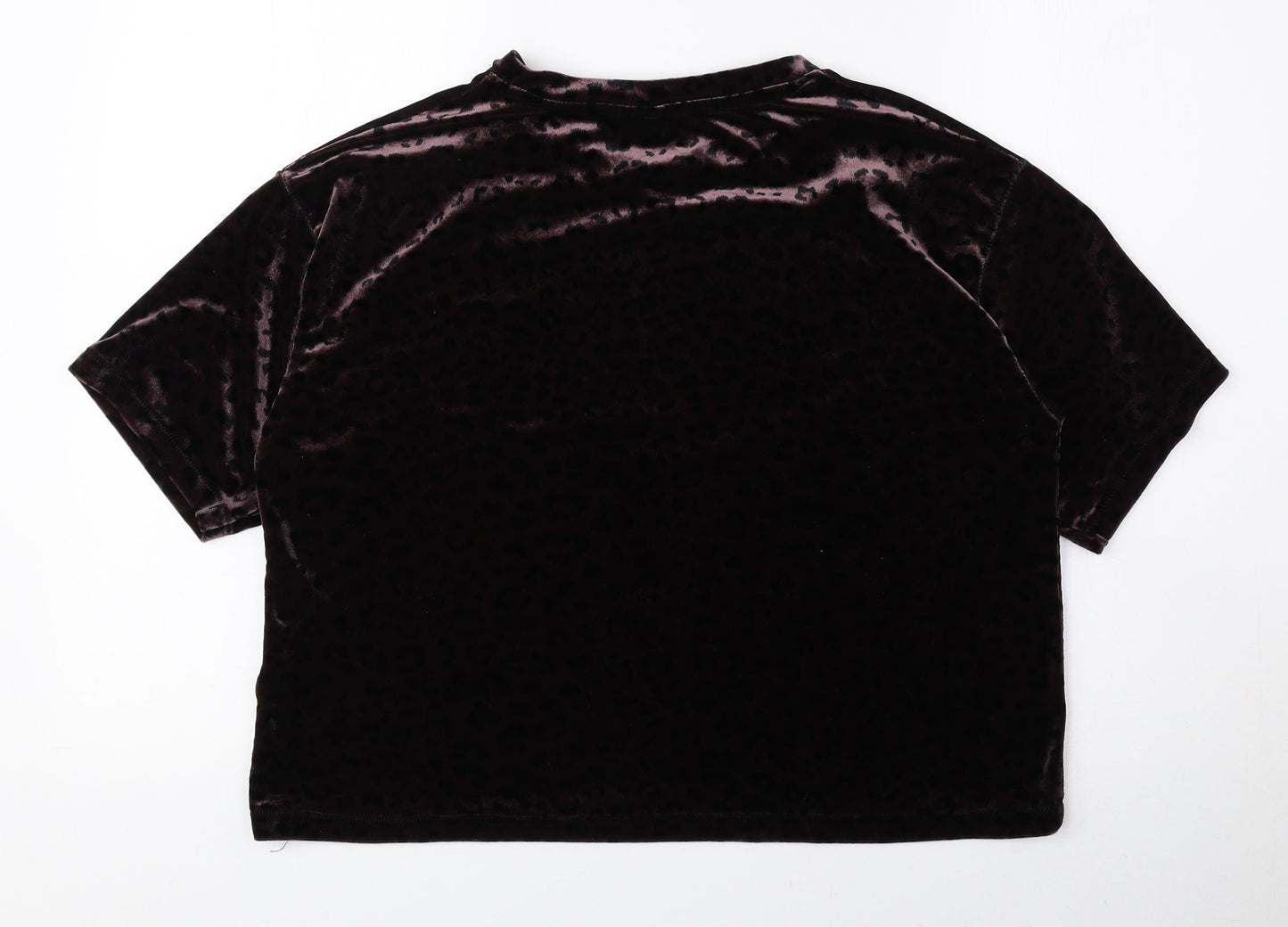 Womens UK Size M Divided by H&M Brown Basic T-Shirt