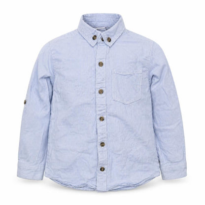 Mini Club Boys Blue Striped 100% Cotton Basic Button-Up Size 2-3 Years Collared Button
