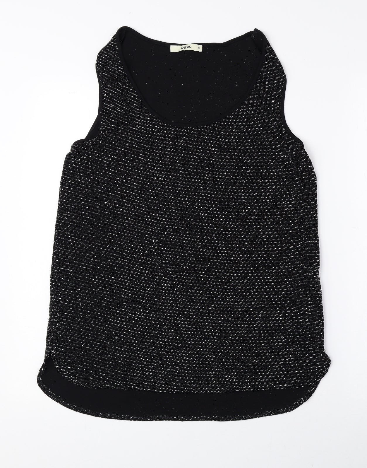 Womens UK Size M Oasis Black Basic Tank