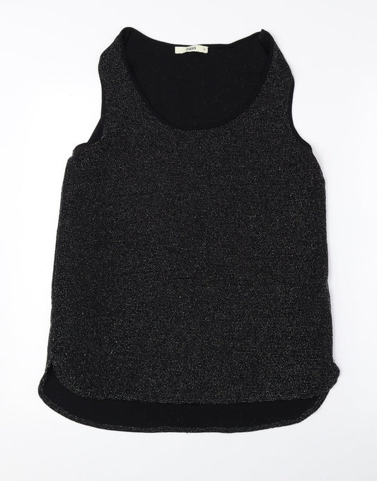 Womens UK Size M Oasis Black Basic Tank