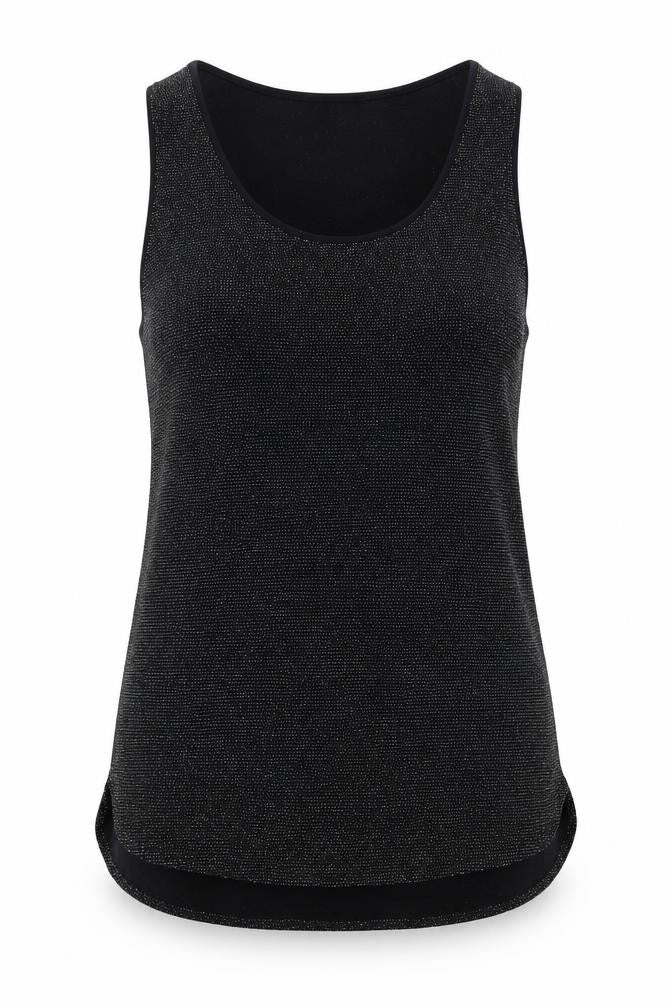 Womens UK Size M Oasis Black Basic Tank