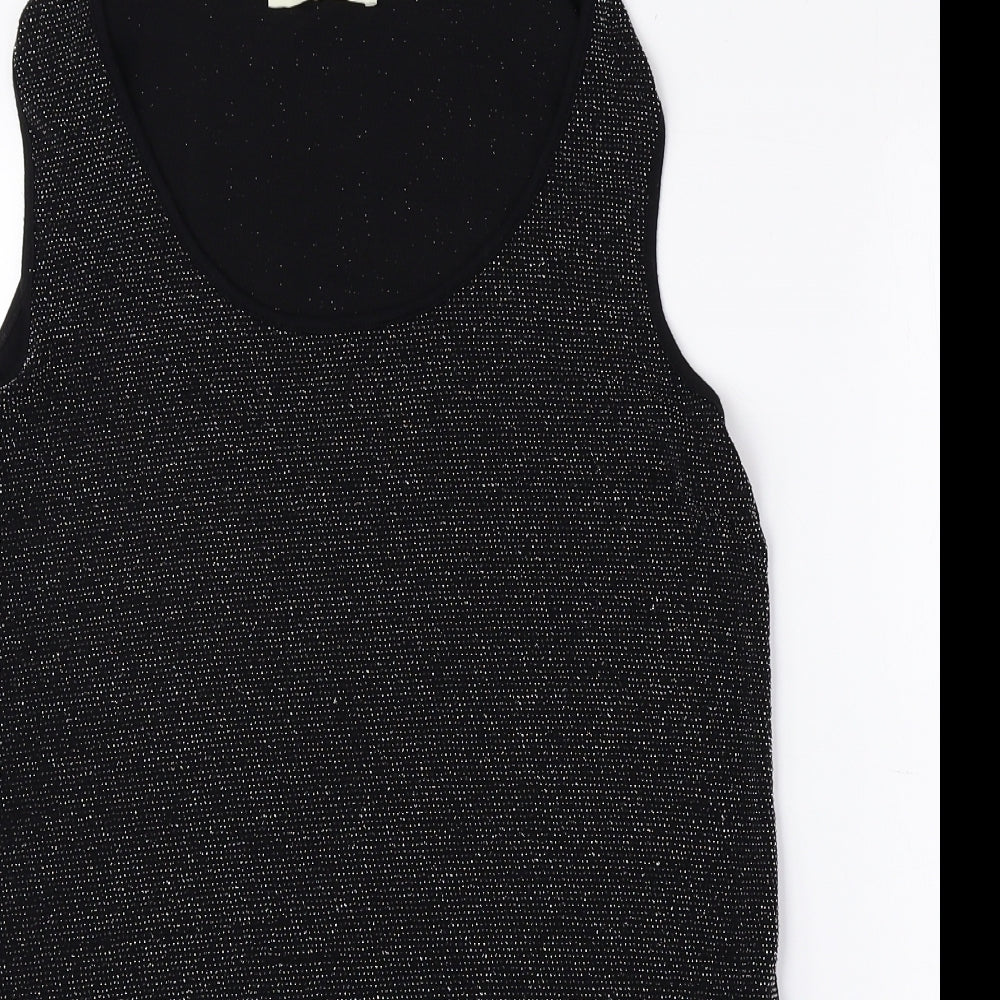Womens UK Size M Oasis Black Basic Tank