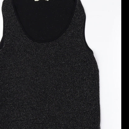 Womens UK Size M Oasis Black Basic Tank