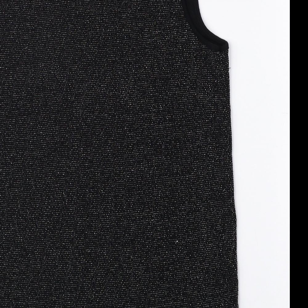 Womens UK Size M Oasis Black Basic Tank