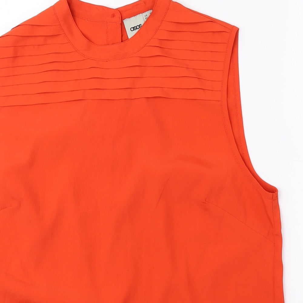 Womens UK Size 12 ASOS Orange Basic Blouse