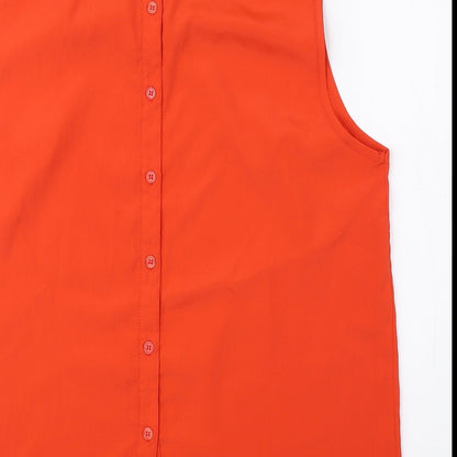 Womens UK Size 12 ASOS Orange Basic Blouse