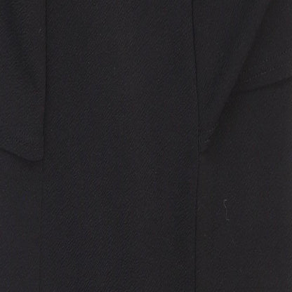 Boohoo Womens Black Polyester Kimono Blouse Size 8 V-Neck - Collared