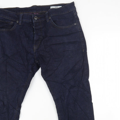 Womens UK Size 34 Marks and Spencer Regular Fit Skinny Blue Jeans