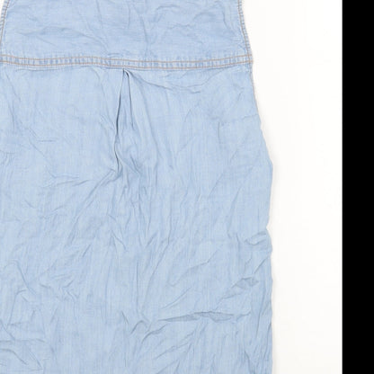 Womens UK Size 6 Marks and Spencer Blue Basic Button-Up