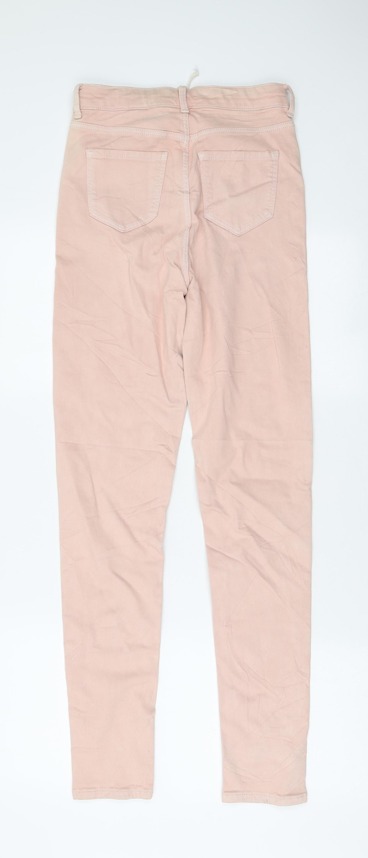 Womens UK Size 8 Marks and Spencer Regular Fit Skinny Pink Jeans